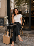 Premium Wide-Leg Viskosehose mit Gürtel